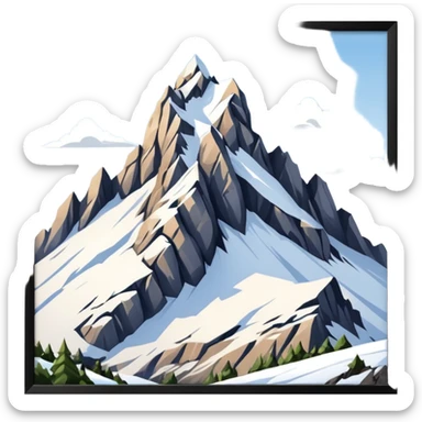 the mountain "Säntis" in St. Galler Rheintal sticker