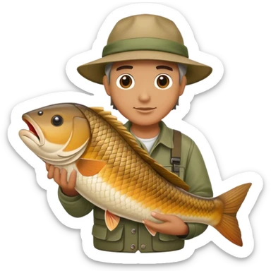 Create carpfisher with a big carp sticker