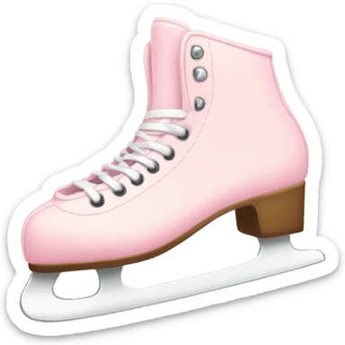 pastel pink ice skates sticker