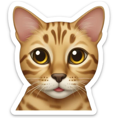 curly-blonde-bengal-cat sticker