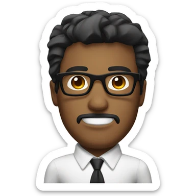 iron man with a black glasses,and we can see his handsome face sticker