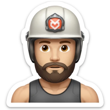 bearded athlete in helmet



















 sticker