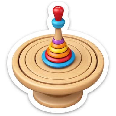 Emoji of a spinning top toy sticker