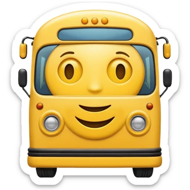 create me an emoji of an emoji going to a bus sticker