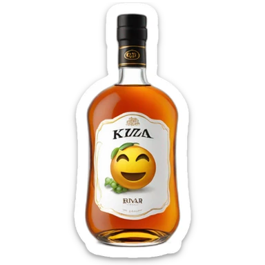 6 years Kizlyar brandy with black logo sticker