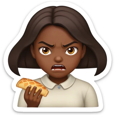 Angry hungry girl sticker