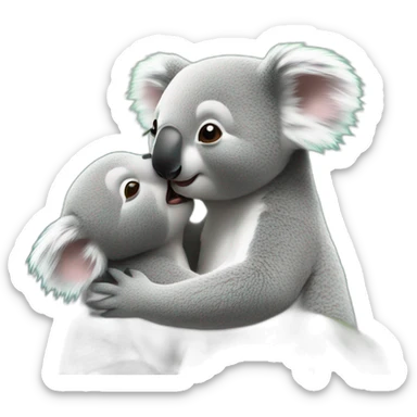 Koala kissing  sticker