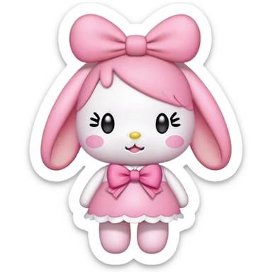 plus size my melody sticker