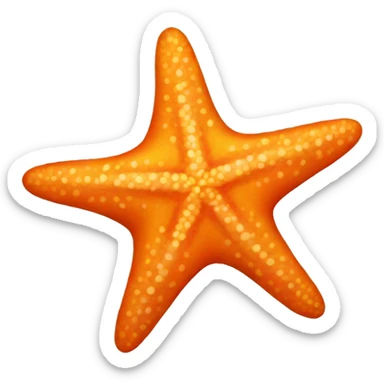 Orange starfish sticker