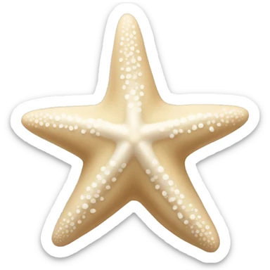 Beige and white starfish sticker