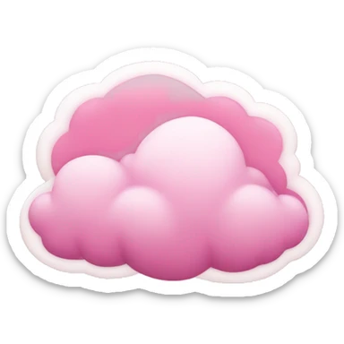 pink cloud sticker