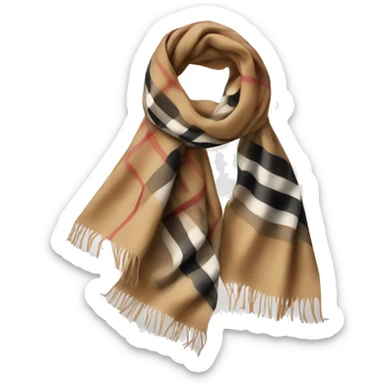 Burberry scarf sticker