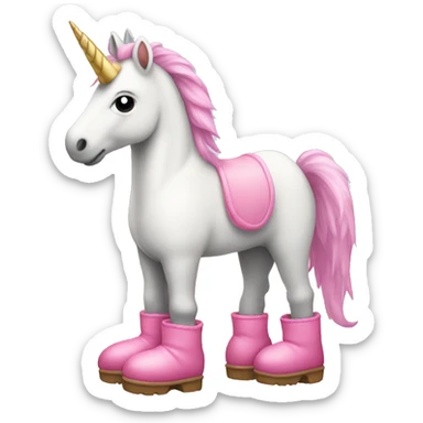 Unicorn with pink uggs on sticker