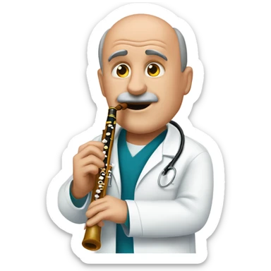 doctor phil playing the flute sticker