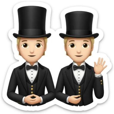 wealthy men 1800s sticker