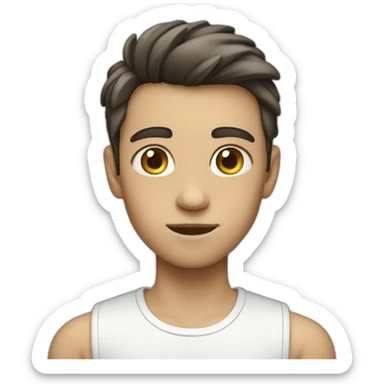 White teenager, Skinny sticker