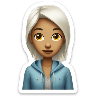 A girl with the third eye sticker