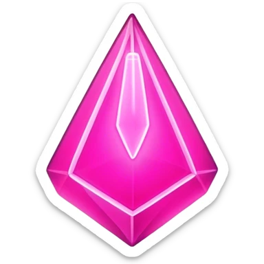 neon pink glowing plumbob sticker