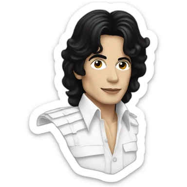 White Michael jackson sticker