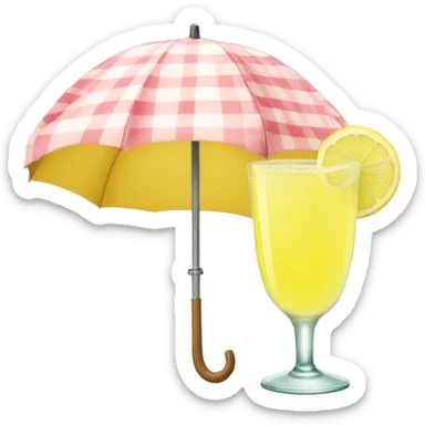 lemonade with an small umberlla  sticker