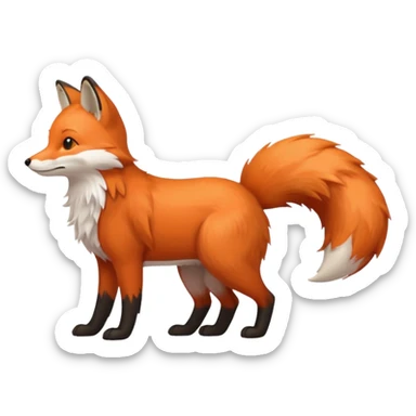  Volpe animale di lato sticker