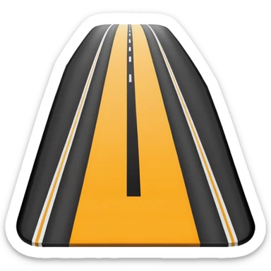 highway with lane markings sticker