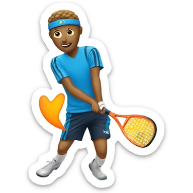 Playing padel sticker