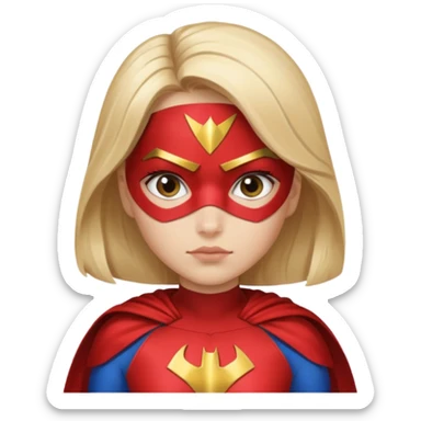 Queen side eye wearing a super hero costume a girl sticker