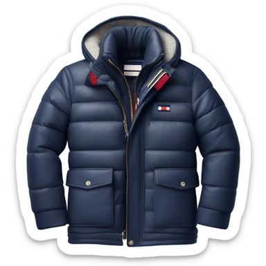 photorealistic tommy hilfiger winter jacket sticker