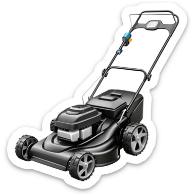 Black Lawnmower sticker