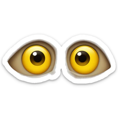 Yellow emoji eye twitching sticker
