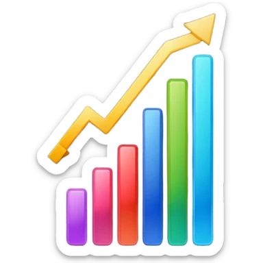 chart increasing sticker