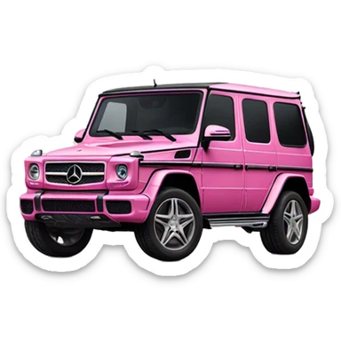 Pink Mercedes g wagon sticker