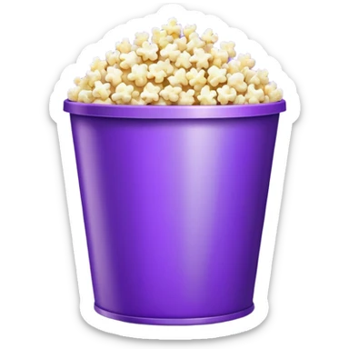 Purple popcorn bucket  sticker