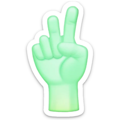 thumb up, transparent glow in the dark sticker
