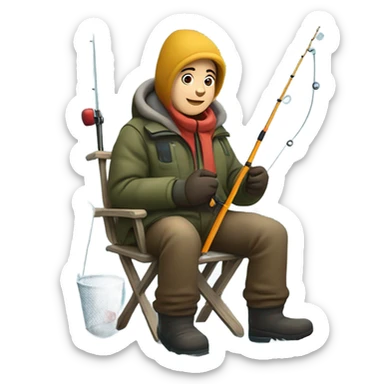 Ice fishing for perch sticker