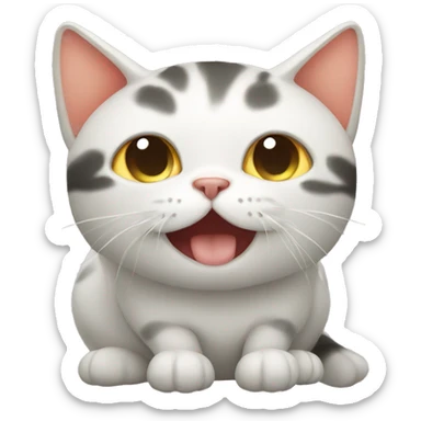 fish ball cat sticker