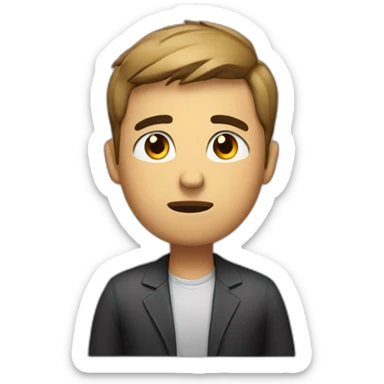 A man saying sorry sticker