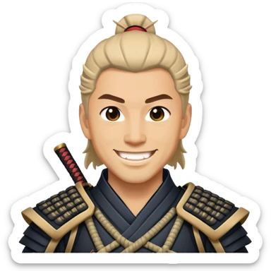 Samurai Ronin smiling sticker