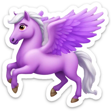 pink and purple pegasus sticker