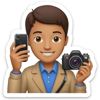 phone and camera vlogger sticker