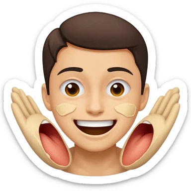 Tearing up gleefully sticker