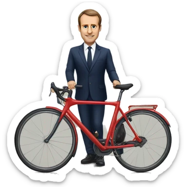 macron a vélo sticker