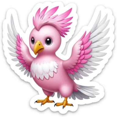 white pink-wing sticker