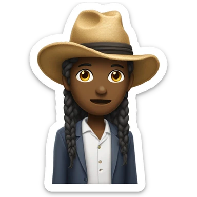 crie umaemji deu umgto peto com um chapeu de bruxa sticker