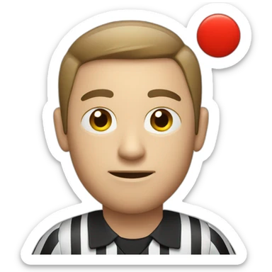 Football referee giving a red card  sticker