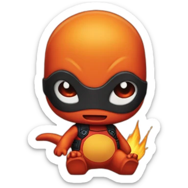 Charmander disguise dead-pool sticker