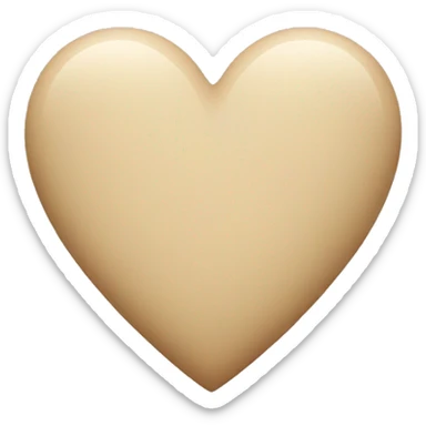 Beige heart sticker