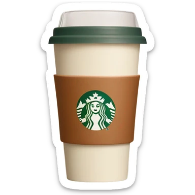 Starbucks cup for tea sticker