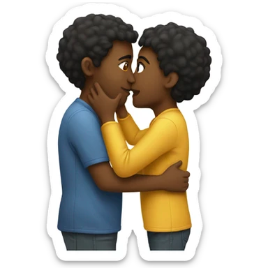 Two people kissing sticker